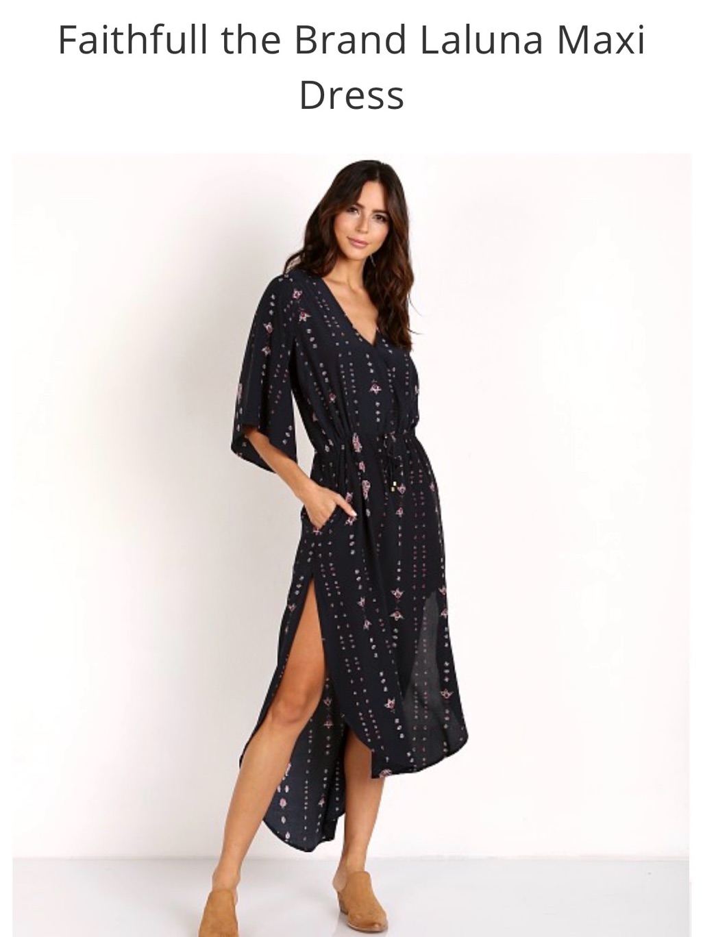 Euc Faithfull The Brand Navy Laluna Maxi Dress (6)